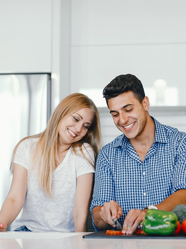 Couple home kitchen