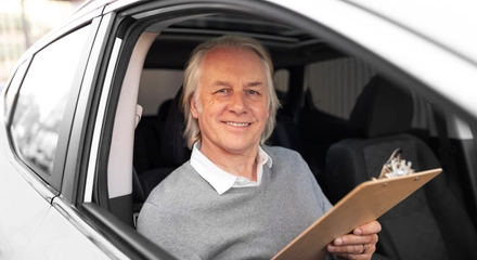 Person preparing get driver license