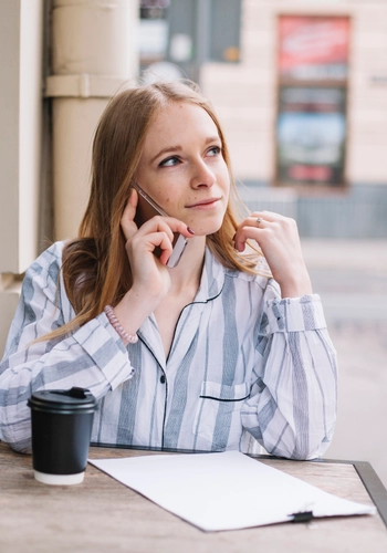 Businesswoman talking
